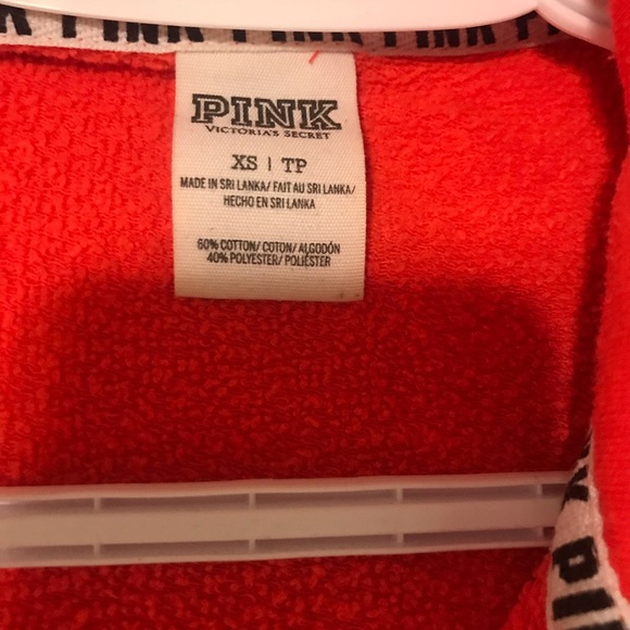 Victoria’s Secret PINK Orange / Red Half Zip sweater - Picture 5 of 5